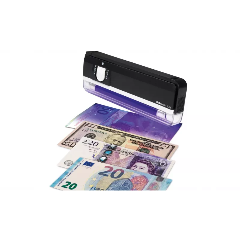 Safescan 40H Tragbarer Falschgelddetektor zur Prüfung von Banknoten, Kreditkarten und Ausweisen – UV-Geldscheinprüfer für neue Scheine – Falschgeldprüfgerät