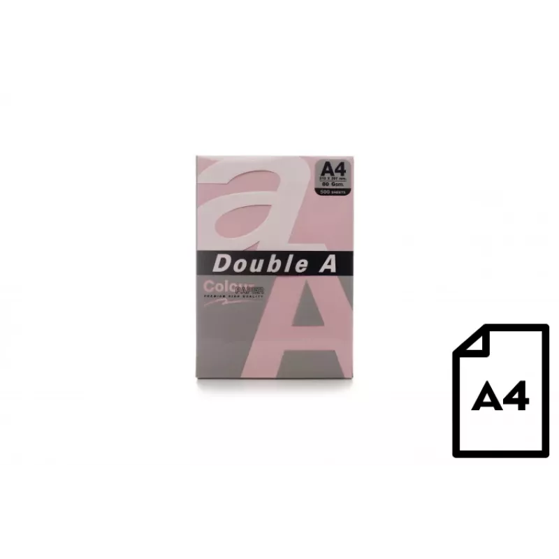 Farbiges Papier Double A, 80 g, A4, 500 Blatt, Pink