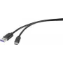 Renkforce RF-4536472 USB-Kabel 0,3 m USB 3.2 Gen 2 (3.1 Gen 2) USB A USB C Schwarz (RF-4536472)