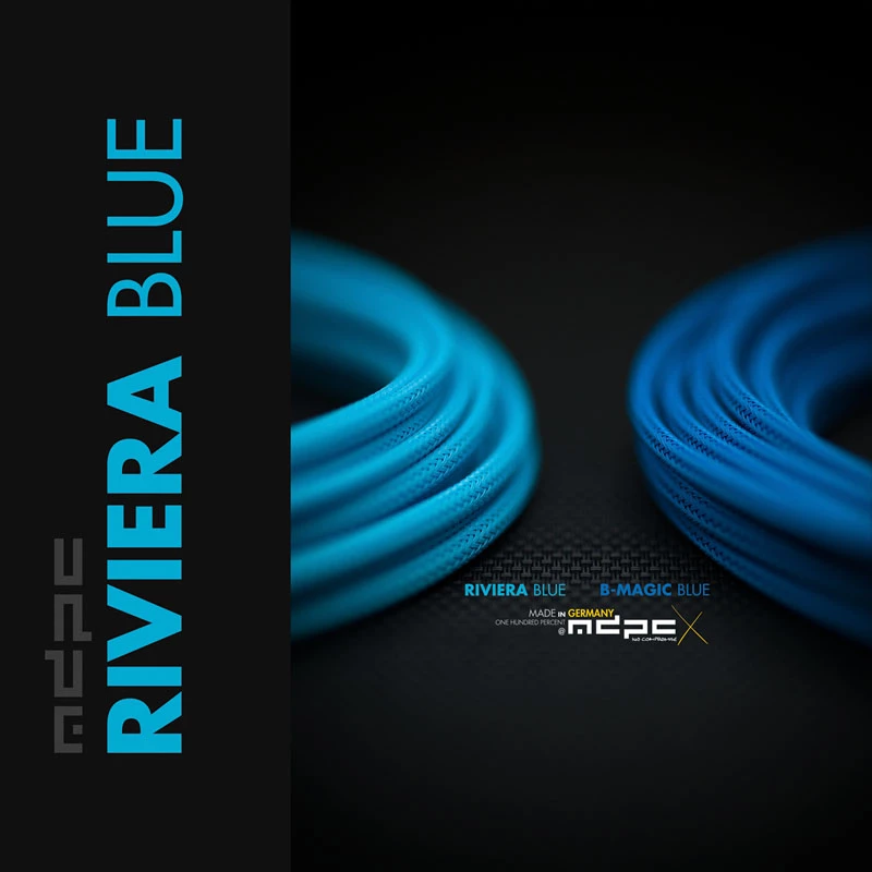 MDPC-X Hülse Medium - Riviera Blau UV, 1 m
