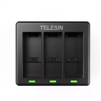 3-fach Ladegerät Telesin für GoPro Hero 12 / Hero 11 / Hero 10 / Hero 9