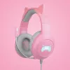FR-TEC Tanooki Kopfhörer Kabelgebunden Kopfbügel Gaming Grau - Pink (FT2021)
