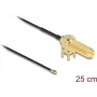 Koaxialkabel DeLOCK 12033 0,25 m RP-SMA I-PEX MHF4 Schwarz