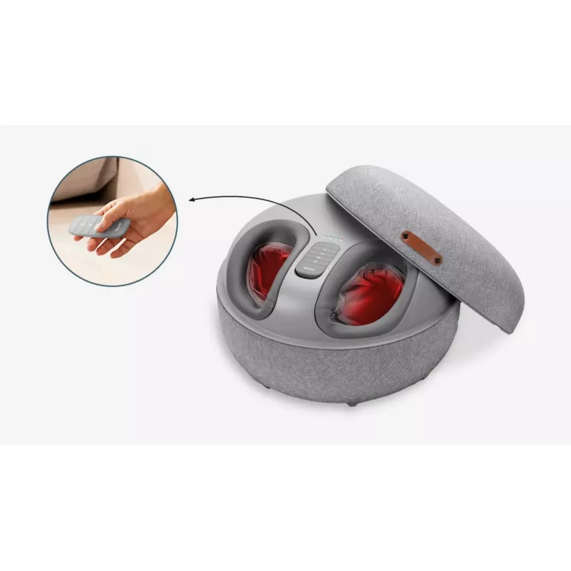 Beurer Shiatsu Fußmassagegerät FM 120 2-in-1 grau — elektrisches Fuß- und Knöchelmassagegerät, Shiatsu-Rollen, einstellbare Intensität