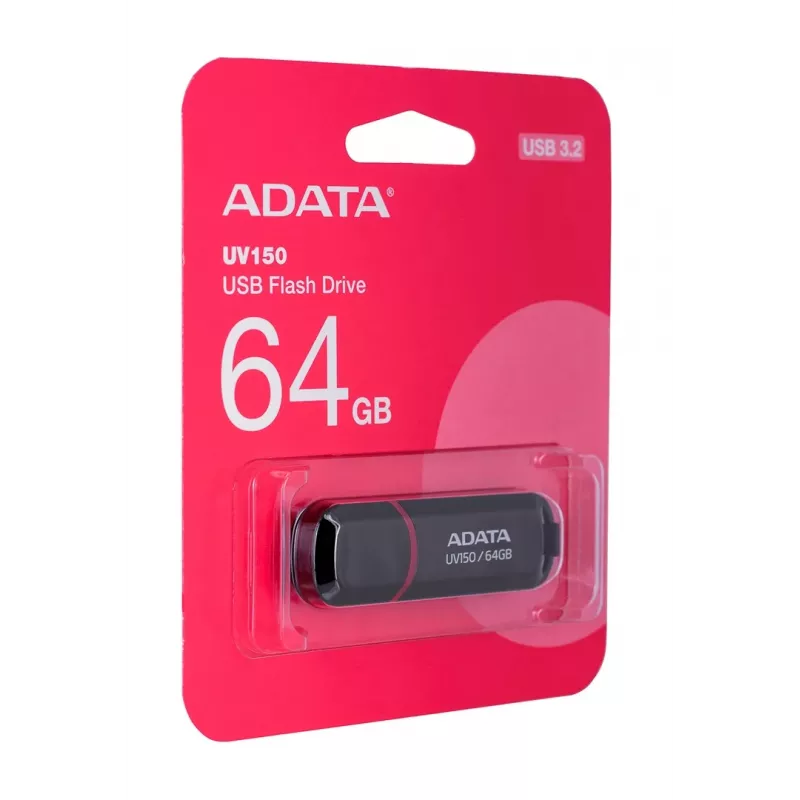 ADATA 64GB DashDrive UV150 USB-Flash-Laufwerk USB Typ-A 3.2 Gen 1 (3.1 Gen 1) Schwarz