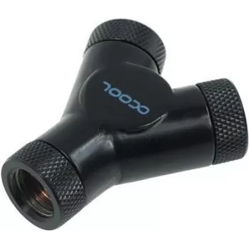 Alphacool HF Y-Connector - G1/4 drehbar - 3x Innengewinde - Tiefschwarz (17066)
