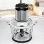 Elektrischer Zerkleinerer Rommelsbacher MZ 800, 800 W, 2,7 L Glasschüssel, 9 Edelstahlmesser, 22-Gang-Regelung, schwarz Edelstahl