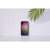 Smartphone-Hülle iKins für iPhone XR — Wasserblumen-Design, schwarz