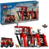Konstruktionsspielzeug LEGO City Feuerwache mit Drehleiterfahrzeug 60414 — 843 Teile, 5 Minifiguren, 220×320×140 mm