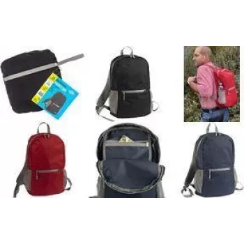 Rucksack WEDO 582701, Kunststoffgewebe, schwarz, 12–13 l Fassungsvermögen