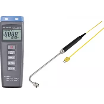 VOLTCRAFT K102 + TP 206 Temperaturmessgerät -200 bis +1370 °C Sonde Typ K