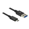 DeLOCK Premium - USB-Kabel - 24-Pin-USB-Typ-C (M) - auf - 9-Pin-USB-Typ-A (M) - 1,0 m (USB 3.1 Gen2) - Schwarz (83983)