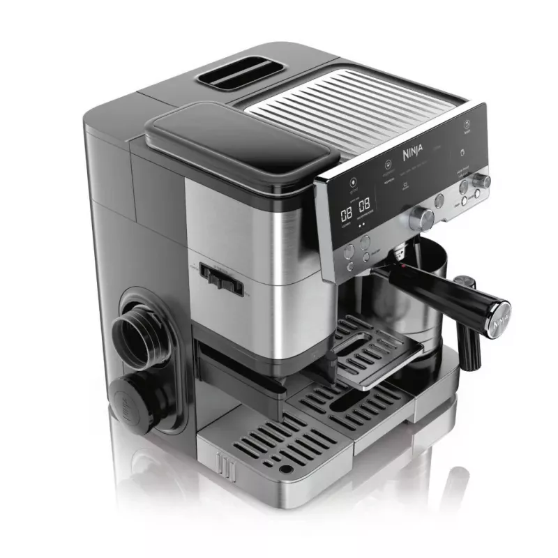 Espressomaschine Ninja ES601EU — 2-L-Wassertank, 1-Tassen-Kapazität, Schwarz/Edelstahl