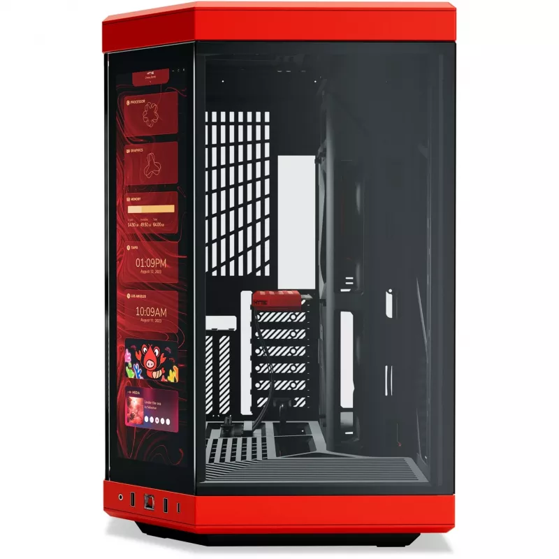 HYTE Y70 Touch Infinite Midi Tower Schwarz, Kirschfarbe