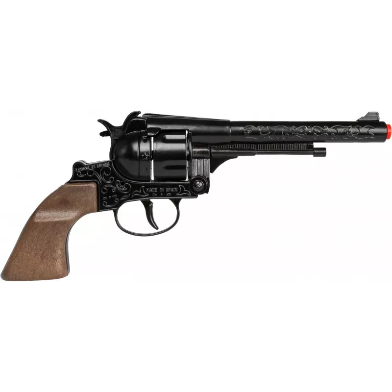 Pulio Metal Cowboy Revolver Gonher — Spielzeug-Zündplättchenrevolver aus Metall Modell 155122/6
