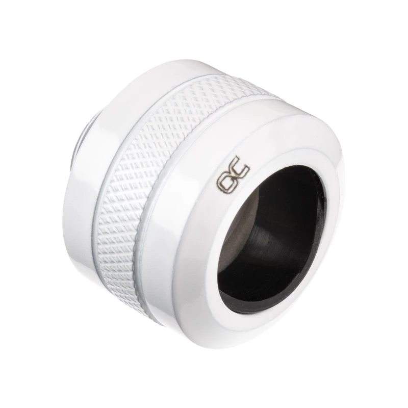 Fitting Alphacool 17484, Messing, weiß, 23 mm Höhe, 26 mm Durchmesser, 6er-Pack