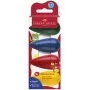 Schreibkreide Faber-Castell 120408 Blau Grün Rot Gelb 4 Stk.