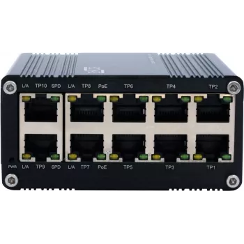 Unmanaged PoE Switch Exsys EX-62025POE 10-Port Gigabit, 802.3af/at PoE-Unterstützung