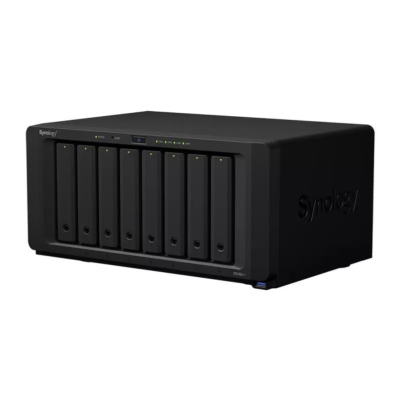 Synology DiskStation DS1821+ NAS/Speicherserver Tower Ryzen Embedded V1500B 4 GB DDR4 0 TB DiskStation Manager Schwarz