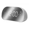Uhrenradio Muse M-170CMR — digitales Uhrenradio, 1,2 Zoll LED-Anzeige, FM, AC 230V, AAA-Backup, Spiegel/Weiß