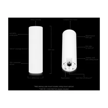 Ubiquiti UniFi U6-Mesh WiFi 6 Access Point AX5300 5.3 Gbps IPX5 wasserdicht - Weiß