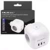 Steckdosenleiste QOLTEC 52548 mit 3× AC-Steckdosen und USB-Anschluss