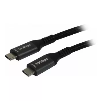 Synergy 21 Kabel USB C St> 3,0 m USB3.2 schwarz Textil 20G/5A 240W Gen 2x2 – Kabel – Digital/Daten (S215315)