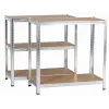 Metallregal Silber 220X90X40CM