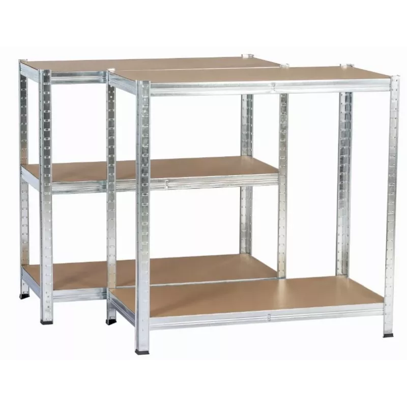 Metallregal Silber 220X90X40CM