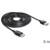 USB-Kabel DeLOCK EASY-USB 2.0-A 5m Schwarz