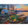 Puzzle schmidt spiele 58533 — 1000 Teile, 'Camping-Idyll am See' Landschaftsillustration