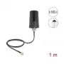 Externe Antenne DELOCK 81473 — 5G LTE, GNSS, Wi‑Fi 6, SMA-Anschluss, Gain 1,1–4,0 dBi, Rundstrahlend
