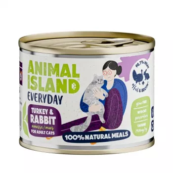 ANIMAL ISLAND Everyday Truthahn und Kaninchen - Nassfutter für Katzen - 200g