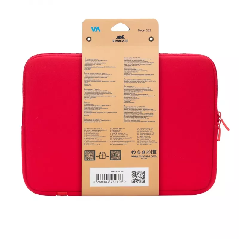 Sleeve Case Rivacase 5123 33,8 cm (13,3 Zoll) Rot