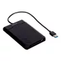 HDD/SSD-Gehäuse Unitek Y-3036, 2,5 Zoll SATA III, USB 3.2 Gen 1 (5 Gbit/s), UASP, integriertes USB-A-Kabel, schwarz