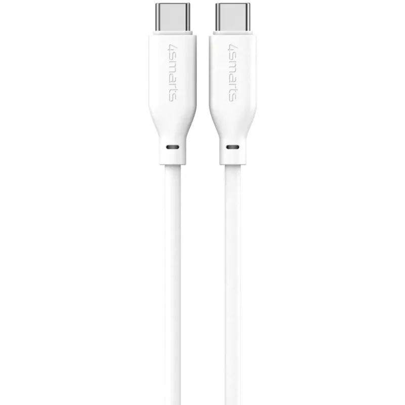 4smarts USB-C / USB-C Silikonkabel High Flex 60W 1,5m Weiß