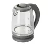 Adler | Wasserkocher | AD 1286 | Standard | 2200 W | 2 L | Kunststoff/Glas | 360° drehbare Basis | Grau/Transparent