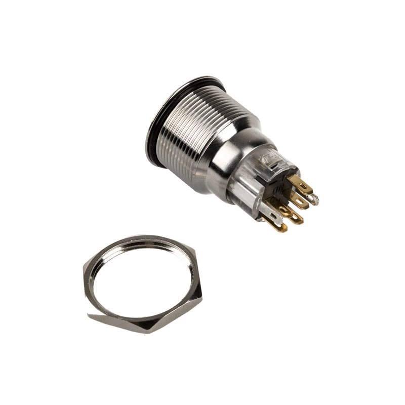 Drucktaster DimasTech Vandalismustaster 22mm Silverline Dot RGB PD215, 22 mm
