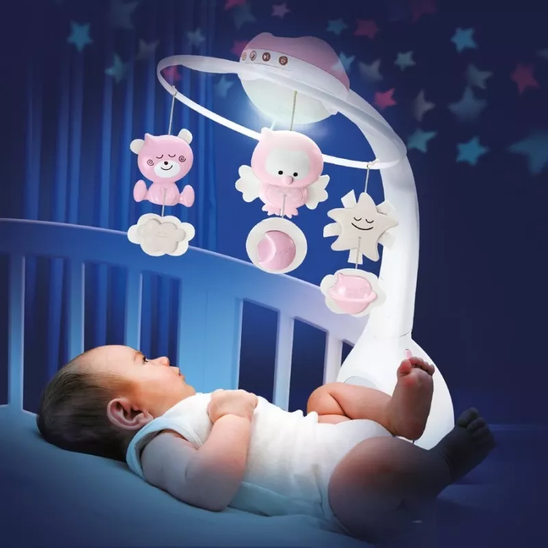 Baby-Musikbox B-kids 3in1 Infantino 150302050 – puderrosa, 3-in-1Beruhigungsspielzeug