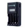 Akkuladegerät everActive NC450B — 4‑Zellen AAA-Ladegerät, 110/230V AC, schwarz