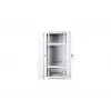 19 15U Wand-Netzwerkschrank 600x600, Glastür, grau, geteiltes Design, montiert, 60kg
