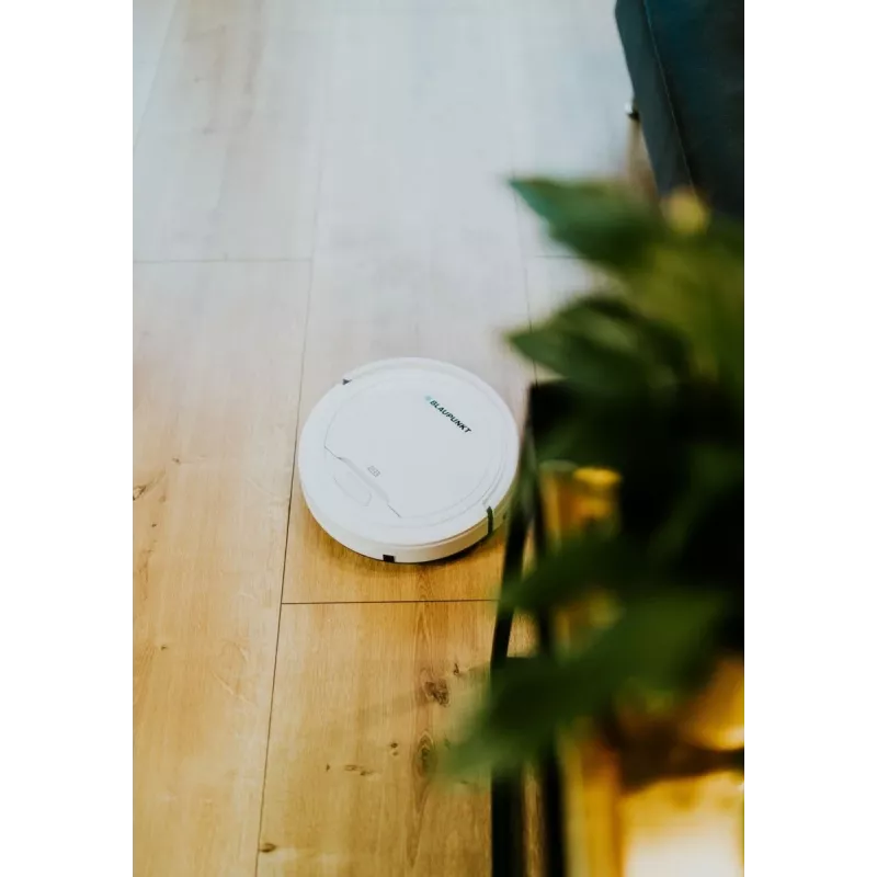 Roboterstaubsauger BLAUPUNKT RVC201 — rund, weiß, beutelloser 0,5-Liter-Staubbehälter, 55 Minuten Laufzeit