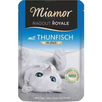 MIAMOR Ragout Royale Thunfisch in Gelee - Nassfutter für Katzen - 100g
