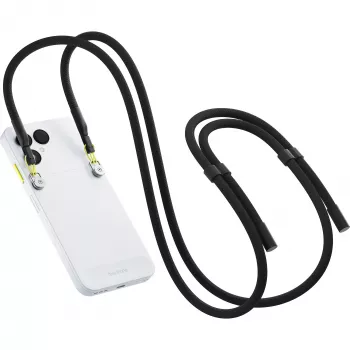 Trageband Horizon Schwarz, Schlaufe schwarz, für Fairphone 6