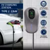 EV-Ladestation QOLTEC 52430 22 kW WLAN RFID 3-phasig, 32 A, Typ 2, IP54