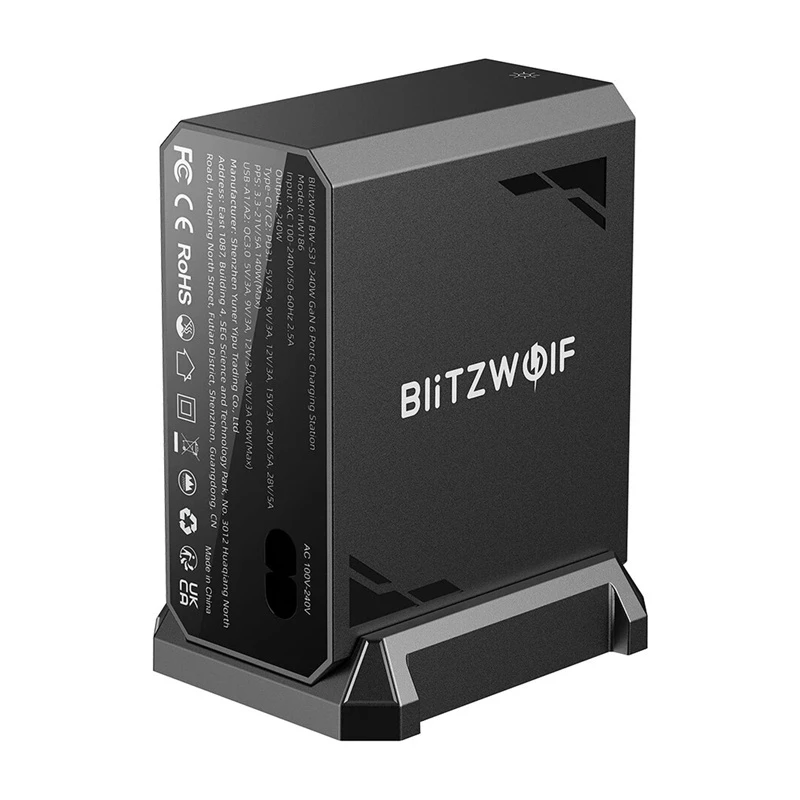 Blitzwolf BW-S31 2xUSB-A, 4xUSB-C, PD, 240W Netzwerkladegerät
