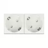 Steckdose CEE 7/3 DELOCK Easy 45 — 250 V, 16 A, 4000 W, weiß, ABS/PC, 90×45×40 mm