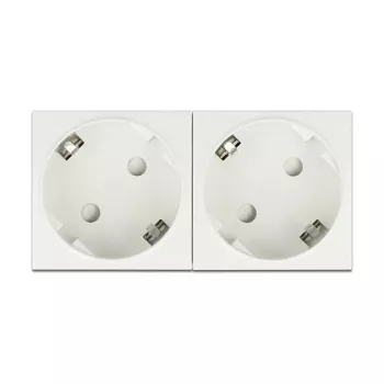 Steckdose CEE 7/3 DELOCK Easy 45 — 250 V, 16 A, 4000 W, weiß, ABS/PC, 90×45×40 mm