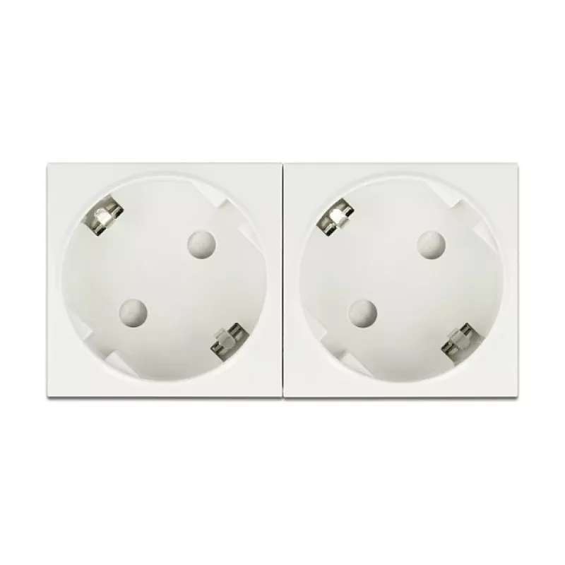 Steckdose CEE 7/3 DELOCK Easy 45 — 250 V, 16 A, 4000 W, weiß, ABS/PC, 90×45×40 mm