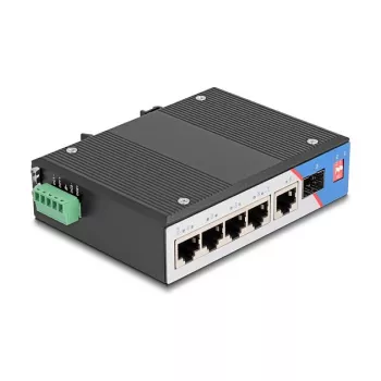Netzwerk-Switch DELOCK 80164 4-Port Gigabit PoE mit 1 Uplink RJ45-Port